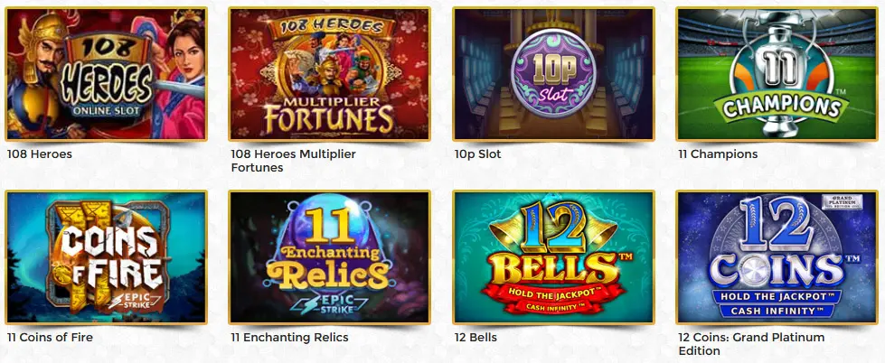 Slot sullo schermo di UNIQUE CASINO